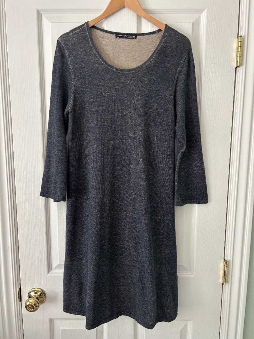 Peruvian Connection Dress M Navy Blue
